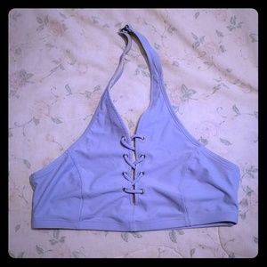 Laced High Neck Bikini Top